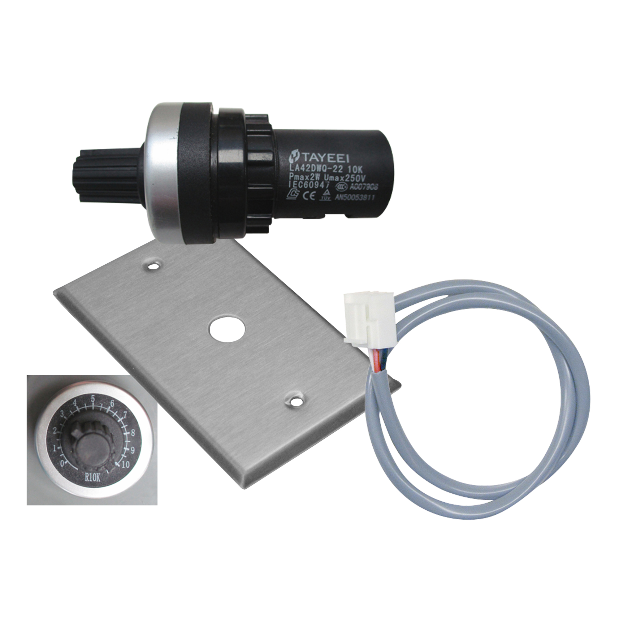 Canarm, ECM Control Switch, With Connecting Cable, Compatible With Exhaust Fans, Model# CNEC-0-10V-1FT